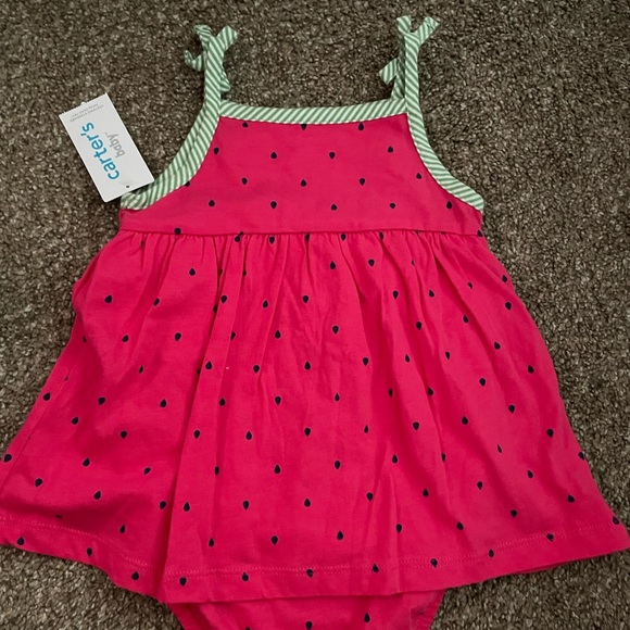 NWT Carters Watermelon Onesie Dress - Picture 3 of 5